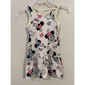 Disney Minnie Mouse Girls White Sleeveless Dress Size‎ XS (4-5) Kids